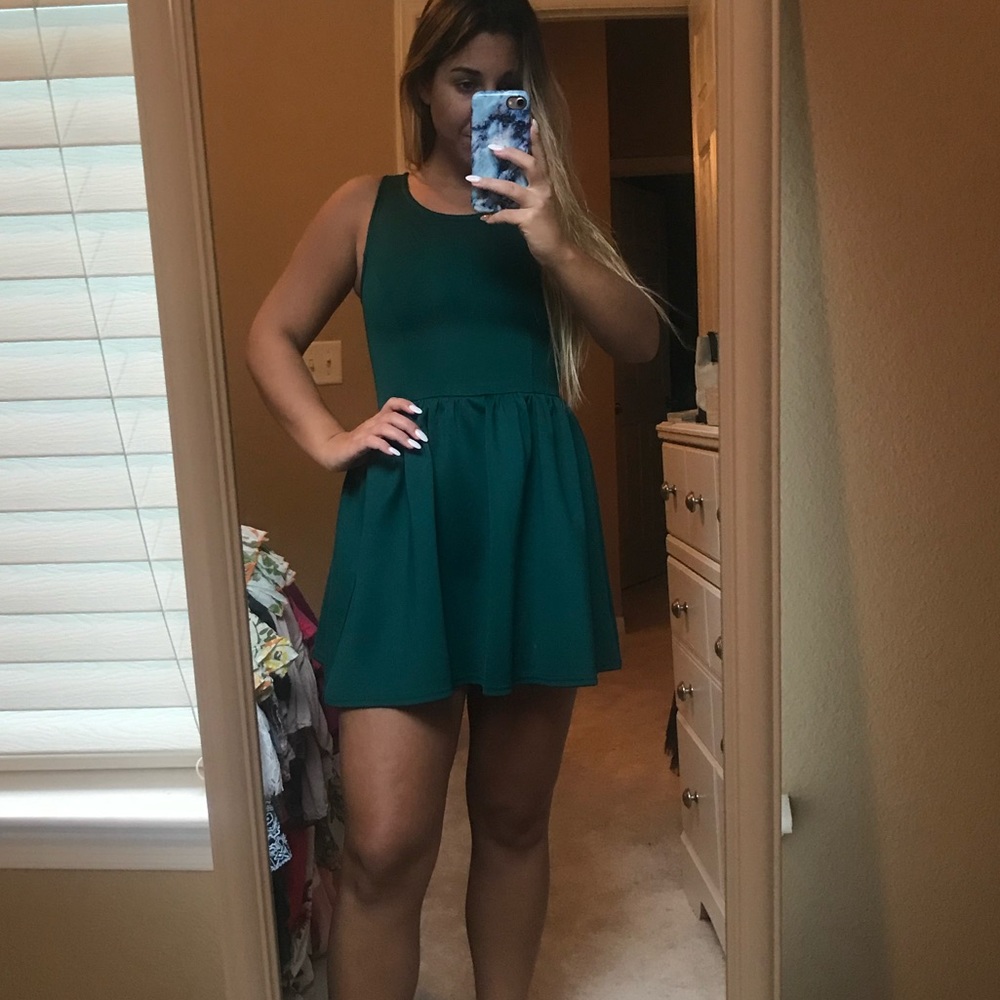 H&M emerald green dress!